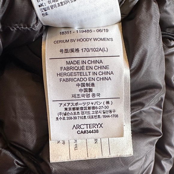 Arc'teryx Women's Cerium SV Down Hoody Jacket - Picture 5 of 5